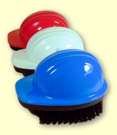 Hard Hat Brushes - red, white, blue